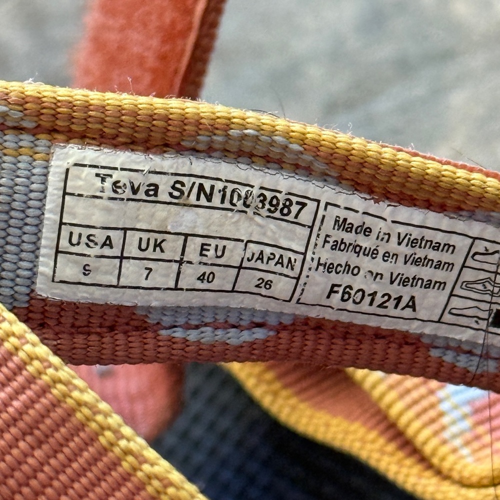 Teva Women’s Original Haze Aragon Universal Sandals, Orange Blue, 9 - Picture 3 of 10